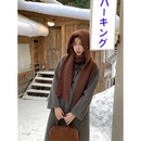 加厚保暖针织连帽女 冬季 定制款 韩系氛围感帽子围巾一体2025新款