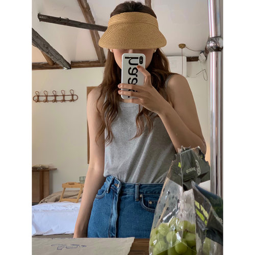 芝士商店出游防晒法式空顶遮阳帽