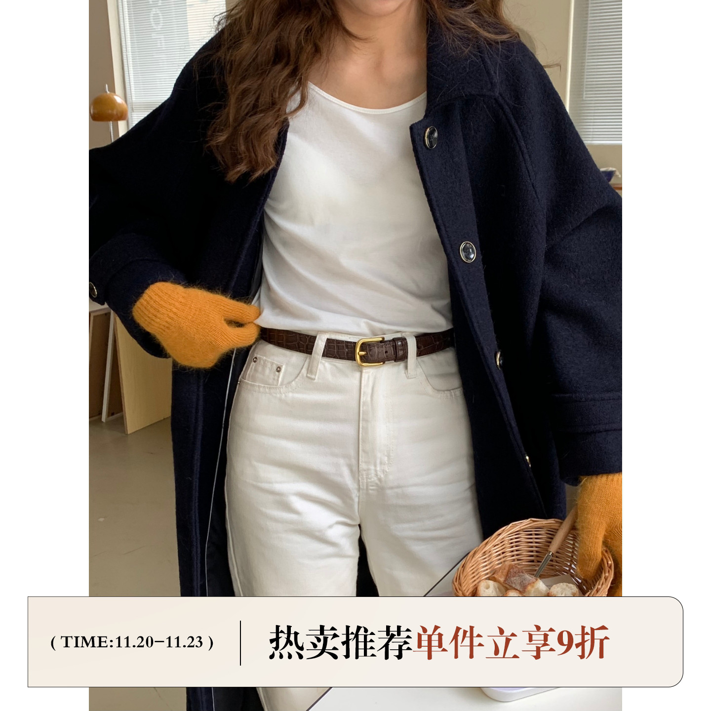 芝士商店~头层牛皮细皮带女款设计感小众复古棕色免打孔腰带配饰