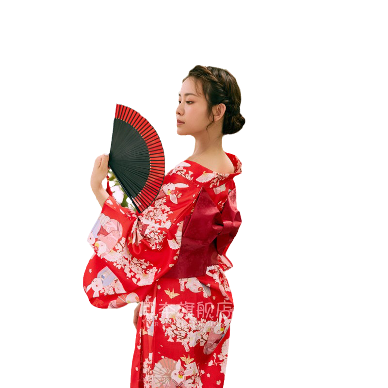 日式和风浴衣写真改良和服夏季日本神明少女现代女正统连衣裙樱花