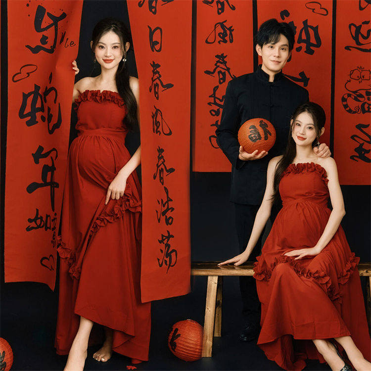 孕妇摄影服装影楼情侣主题