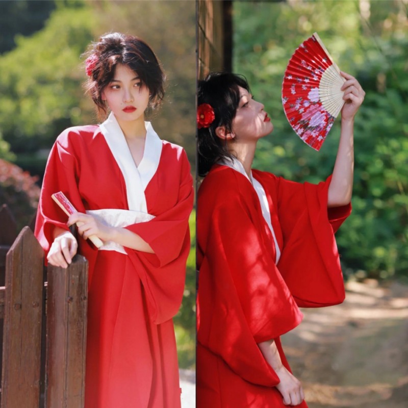 正装简约旅拍神明少女日式和服