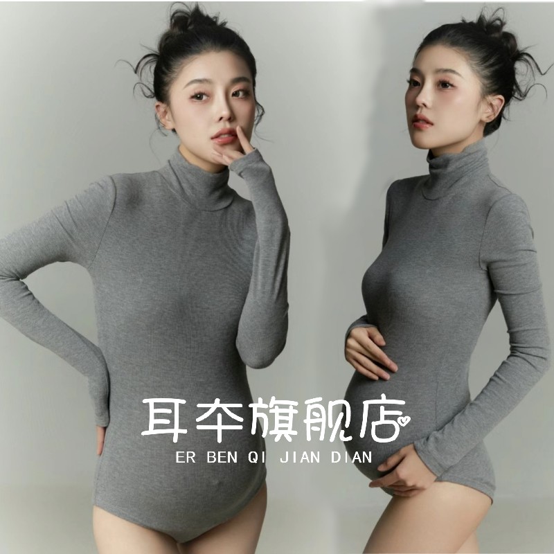 装性感孕妈咪孕味艺术照连体衣