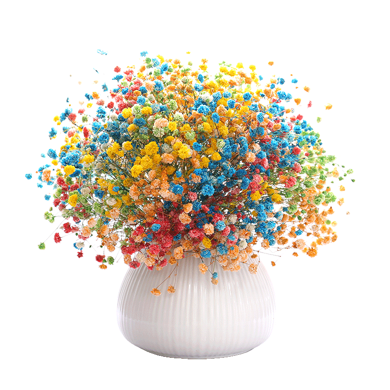 长款大束满天星干花装饰摆件