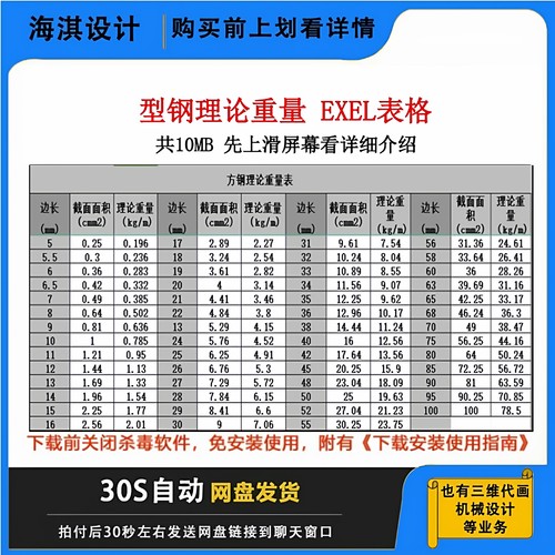 钢结构算重量型钢计算钢材