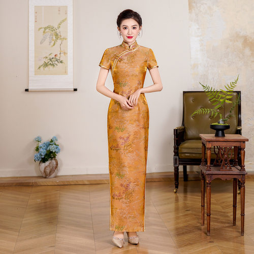 中式旗袍喜婆婆婚宴礼服新款