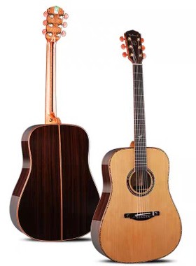 Dadarwoood达达沃R3100红松木玫瑰木全单民谣吉他专业殿堂级吉他