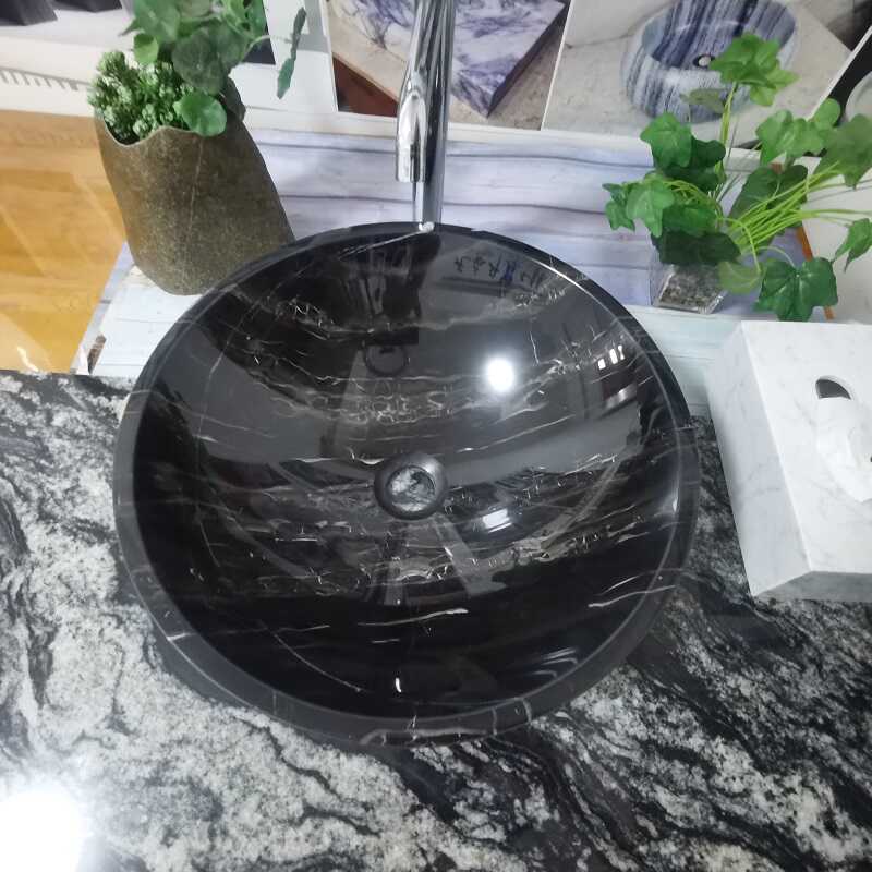 轻奢高级台上洗手脸盆天然石材