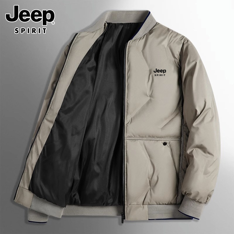 JEEP COTTON CLOTHES MENS WINTER FASHION BRAND THICKENED WARM COTTON CLOTHES BASEBALL COLLAR CASUAL PLUS SIZE VERSATILE CARGO COAT MEN