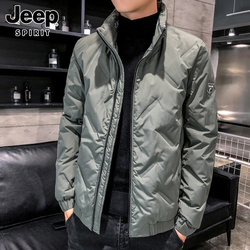 JEEP JEEP DOWN JACKET MENS WINTER THICKENED WARM WINDPROOF OUTER WEAR DOWN JACKET STAND COLLAR COLD-JACKET MEN