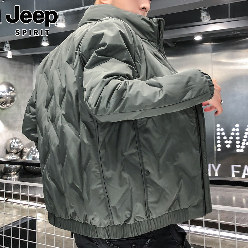 JEEP JEEP DOWN JACKET MENS WINTER THICKENED WARM WINDPROOF OUTER WEAR DOWN JACKET STAND COLLAR COLD-JACKET MEN