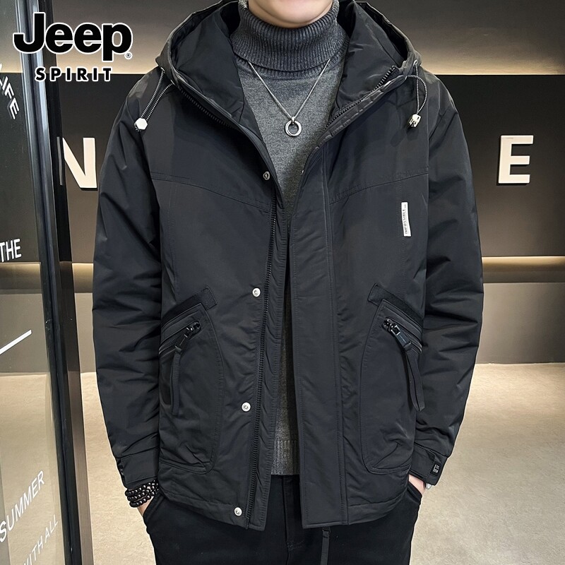 JEEP COTTON JACKET MENS WINTER THICKENED WARM CARGO JACKET JACKET NEW YOUTH FASHION BRAND DOWN JACKET MENS WEAR