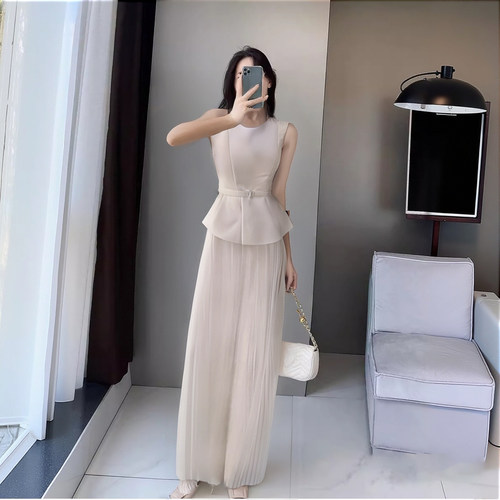 炸街上衣百褶裤子两件套2026夏季新款搭配一整套套装D2271A