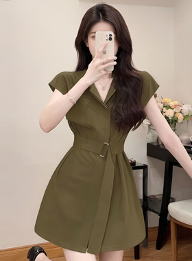 两件套小个子高端精致衬衫连衣裙子女夏季2026新款法式套装1194