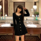有里布赫本风圆领长袖 裙子D3854A 内搭短款 黑色连衣裙2025秋季 新款