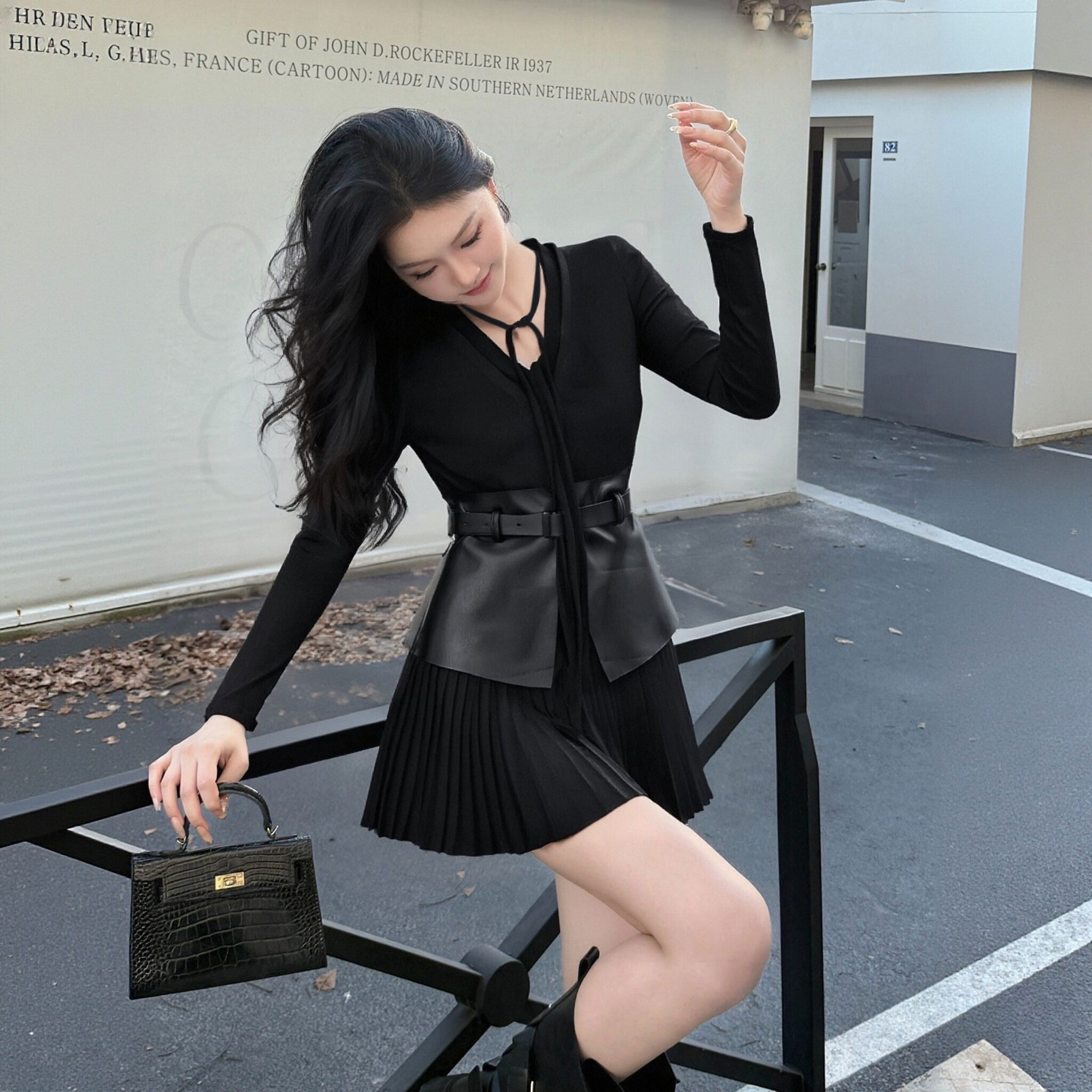 2026春季新款含腰带辣妹风系带收腰上衣短裙套装两件套QY0246A,女装/女士精品,时尚套装,淘宝优惠券,粉丝福利购,淘宝优惠卷