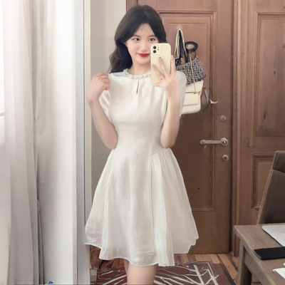 高贵气质法式名媛风连衣裙夏季新款小香风显瘦高级感小短裙D0774
