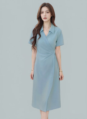 2026夏季时尚收腰简约气质显瘦连衣裙职业设计感女装连衣裙潮1349