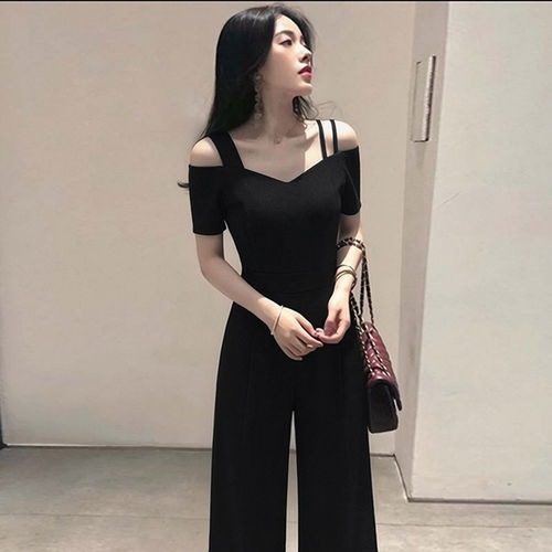 2026夏季新款女时尚设计感女神范连体裤高腰显瘦气质连体衣D6010