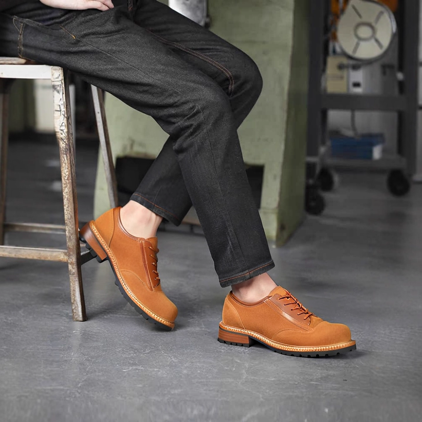 手工复古真皮英伦风复古皮鞋