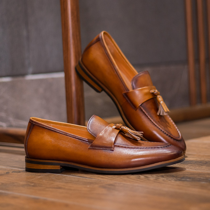 复古乐福鞋潮流一脚蹬男鞋