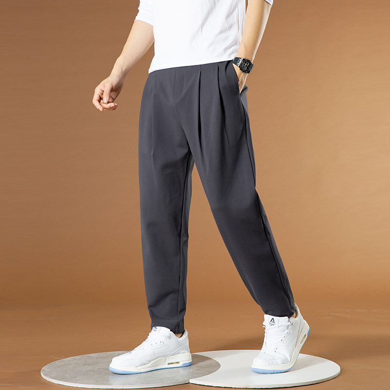 哈伦裤男士垂感潮流长裤中腰百搭弹力卫裤运动九分小脚宽松休闲裤,男装,休闲裤,淘宝优惠券,粉丝福利购,淘宝优惠卷