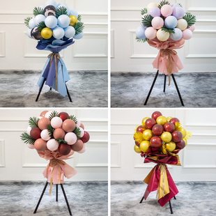 网红开业气球花篮店铺门口气氛布置公司派对店庆周年庆搞活动装饰