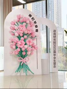 气球花束各种形状店里氛围布置装饰门口氛围感KT板定制花朵背景墙