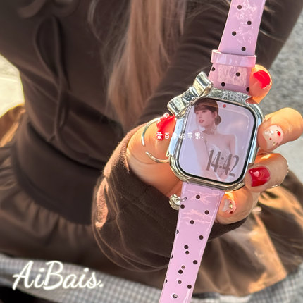 《电镀蝴蝶结》适用苹果手表11手表10硬壳iWatch9保护applewatch8