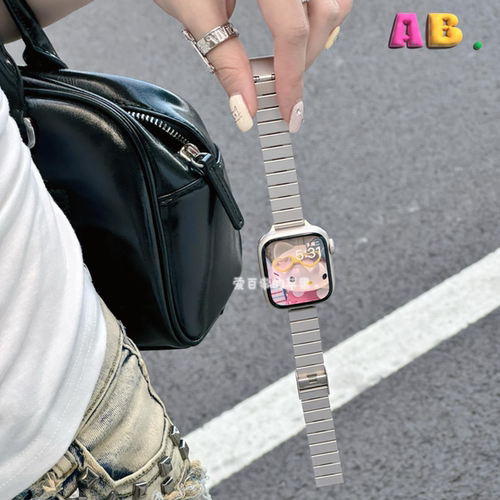 《金属卡扣》适用苹果11手表iwatchs10表带applewatchs8女高级感9