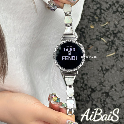 《银白贝母》春夏金属适用GT6华为gt5pro手表fit4表带gt4女watch5