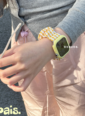 《黄色大肠发圈》适用iwatch11苹果手表10表带applewatch9女8创意