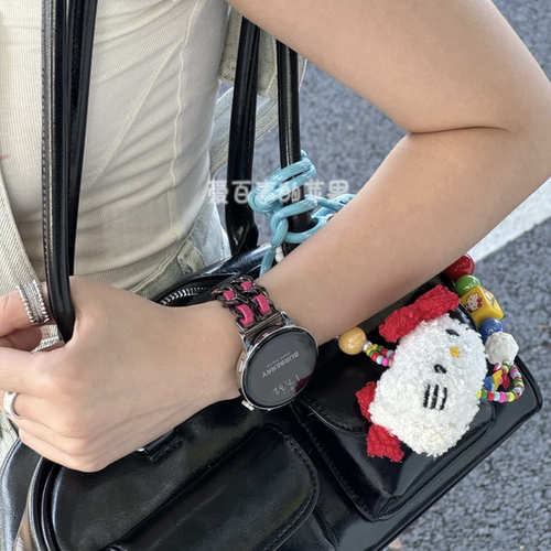 《金属黑粉拼皮》适用GT7华为gt6手表fit5表带gt5pro女款watch5