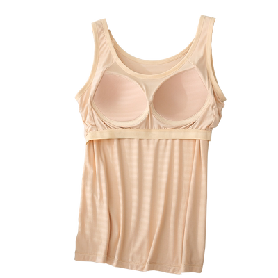 带胸垫莫代尔背心简约女