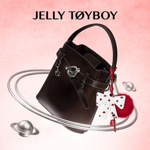 小众丝光时尚单肩斜挎水桶包