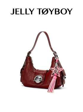 JTB银河腋下包.原创新款真皮通勤女包千禧辣妹包包红色单肩斜挎包