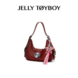 JTB银河腋下包.原创新款 真皮通勤女包千禧辣妹包包红色单肩斜挎包