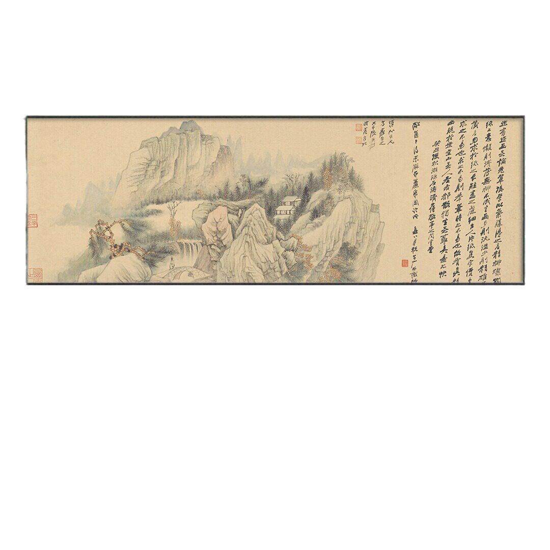 清明上河图中式客厅装饰挂画横幅国画古画书房公室茶室字画壁画
