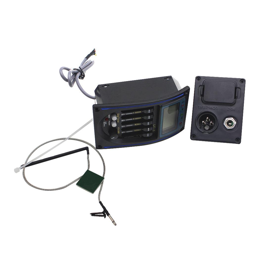 吉他拾音器5段液晶调音器LC-5均衡器EQ民谣木吉他电箱拾音器