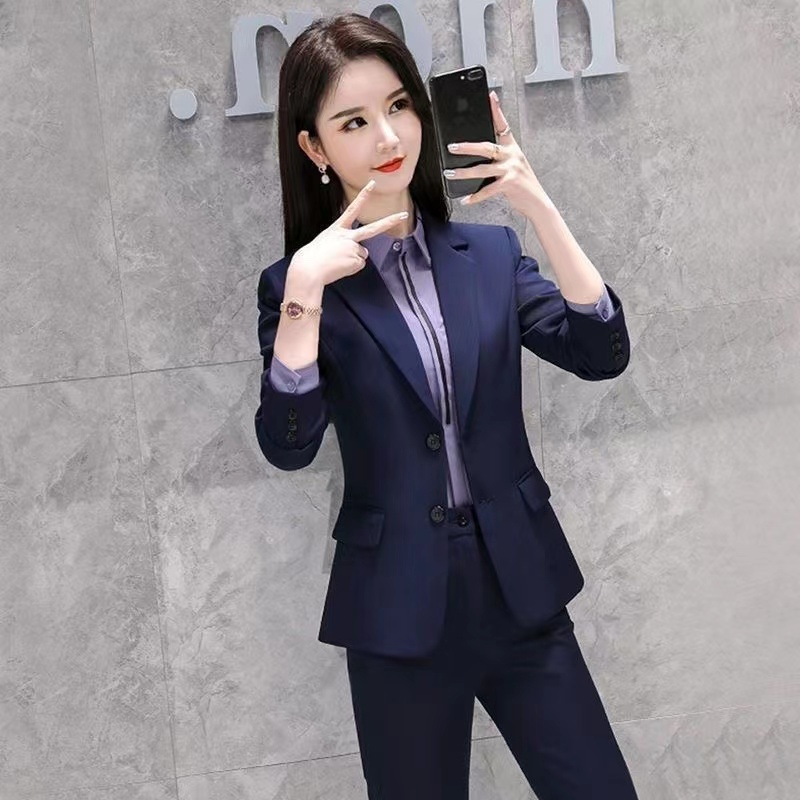 小西装外套女上衣韩版正装套装气质秋冬工作服职业大学生黑色西服