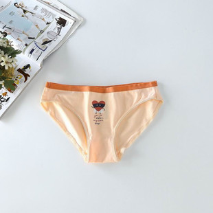 可爱卡通印花性感低腰无痕内裤女棉质全棉女士棉质大码三角裤特价