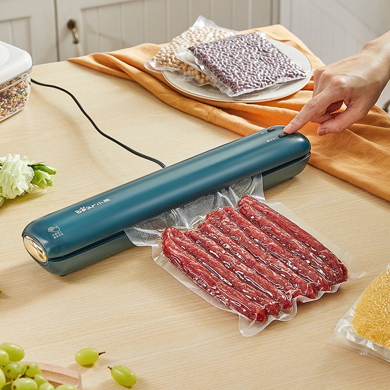 小熊真空封口机FKJ-C01E1保鲜抽真空机家用小型塑封机压缩包装袋