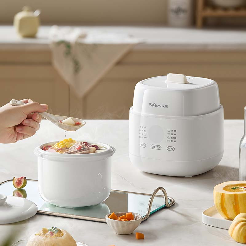 小熊电炖锅DDZ-E10N1隔水炖家用婴儿辅食煮粥锅陶瓷煲汤炖汤锅1L