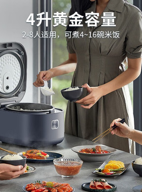 苏泊尔电饭煲 4L蓝钻圆厚釜内胆智能预约煮粥快煮电饭锅SF40FC776
