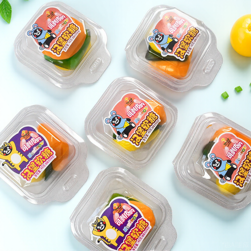 vtalk爆浆汉堡软糖可剥皮汉堡软糖小孩糖果网红零食儿童休闲零食