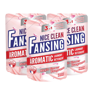 450g香氛洗衣液深层洁净家用实惠袋装持久留香整箱机洗补充装精选