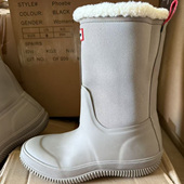 H微瑕雨鞋 男款 橡胶男女款 原版 雨鞋 中高筒胶鞋 胶鞋