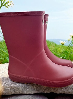 易梦玲HUN雨鞋儿童款雨靴多色防水鞋小学生幼儿款鞋户外鞋亲子款