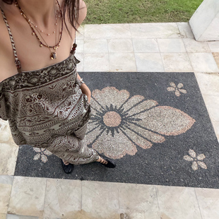 复古印花方巾吊带女夏性感露背挂脖打底背心显瘦百搭上衣 Dali