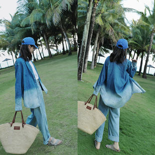 外套 牛仔衬衫 时光渐变 超柔软